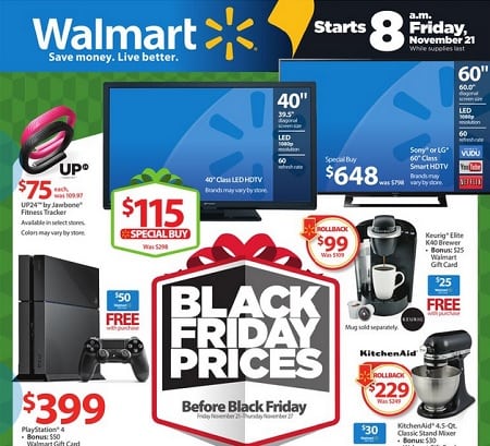 Early Black Friday Sale November 22 at Walmart