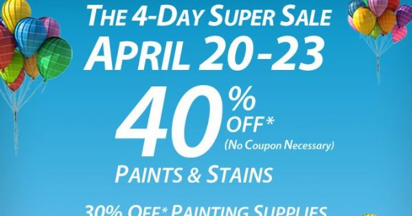 40 Off Paints At Sherwin Williams April 20 23