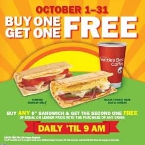 Subway - Buy 1, get 1 FREE is just the beginning. See all the coupons here