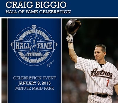 Biggio like a kid in the Hall of Fame