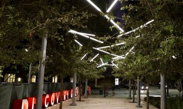 Discovery Green in downtown Houston shines brighter with new light installation