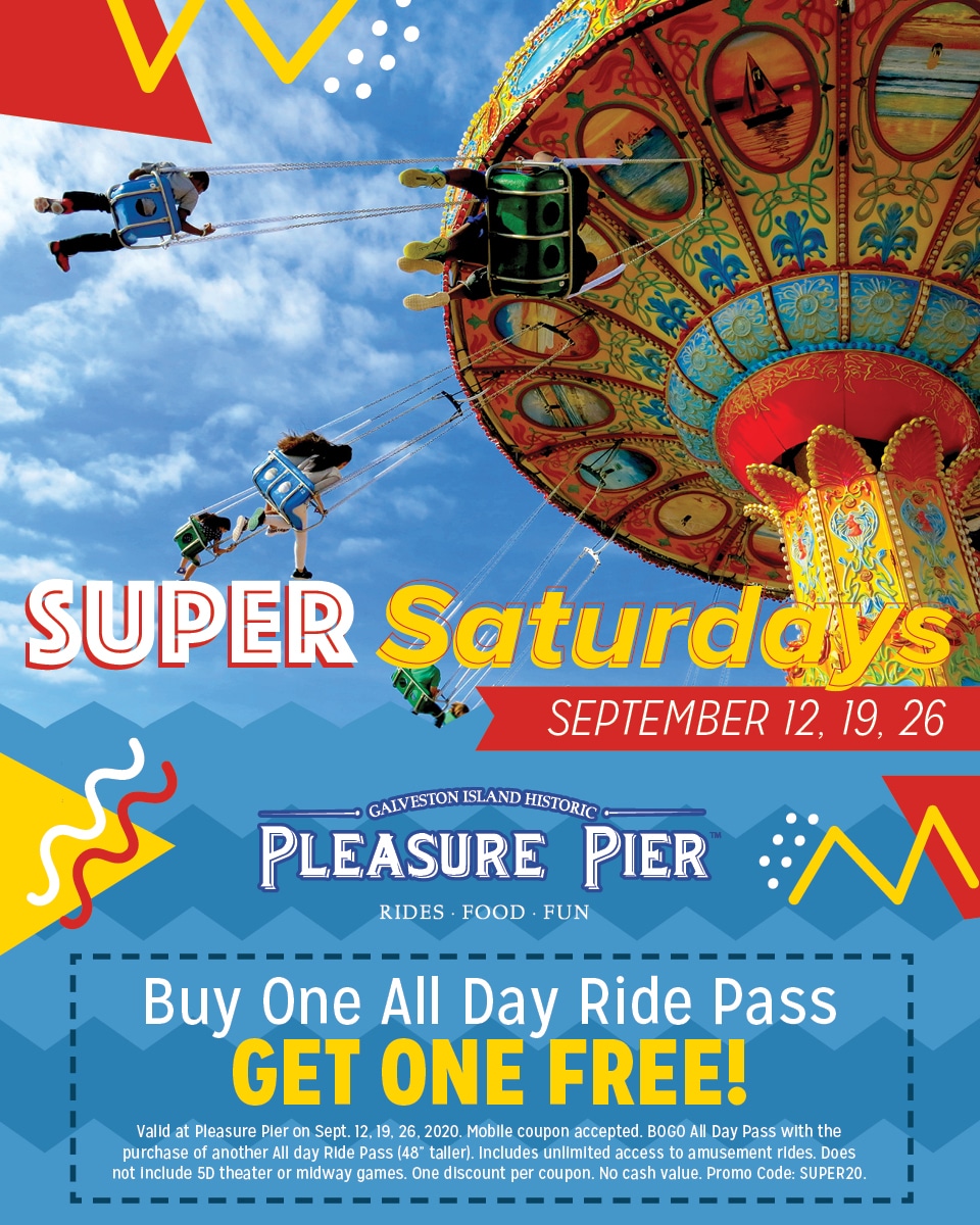 Pleasure Pier Super Saturdays Enjoy Buy One Get One Free Pricing On Select Saturdays