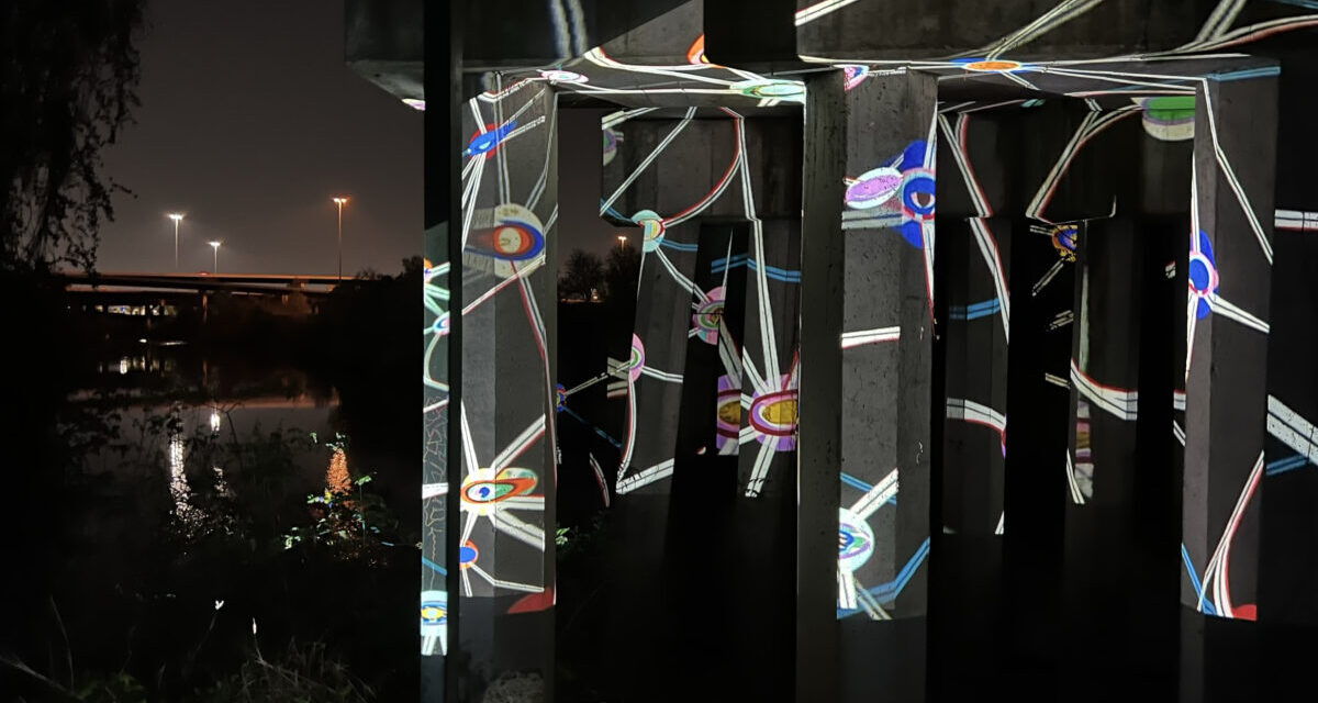 Buffalo Bayou Night Light Houston – Enjoy video art installations from local artists on April 1, 2023!