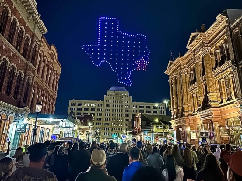 Drone Show in Downtown Galveston