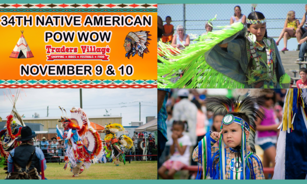 34th Annual Native American Pow Wow 2024 at Traders Village Houston on November 9-10!