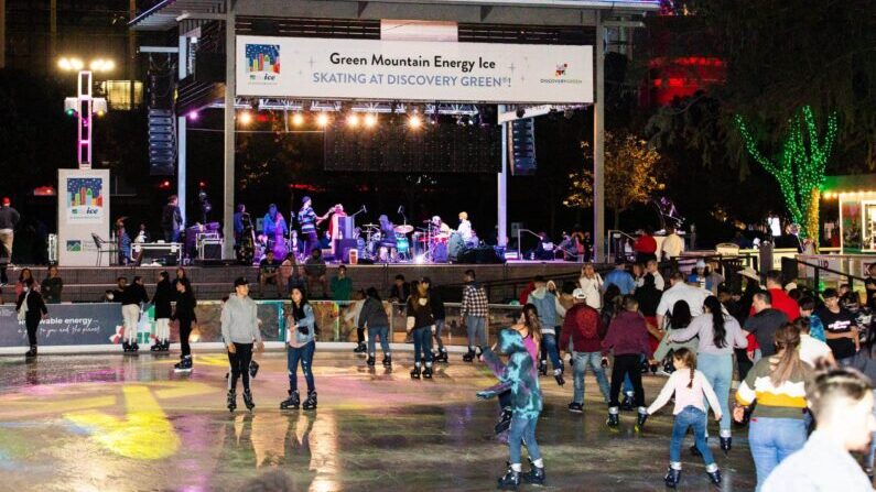 Ice Skating & Bumper Cars by Green Mountain Energy Ice at Discovery Green, Now Open Until February 2!